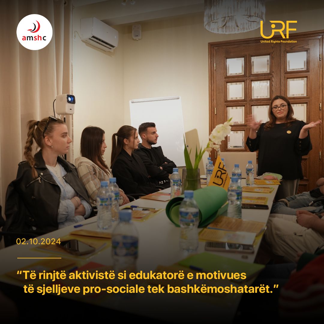 Supervizim e Mentorim ishte aktiviteti i radhës i zhvilluar më datë 02.10.2024 me të rinj të Tiranës në kuadër të projektit: “ Të rinjtë aktivistë si edukatorë e motivues të sjelljeve pro-sociale tek bashkëmoshatarët”, të mundësuar nga Agjencia e Mbështetjes së Shoqërisë Civile.