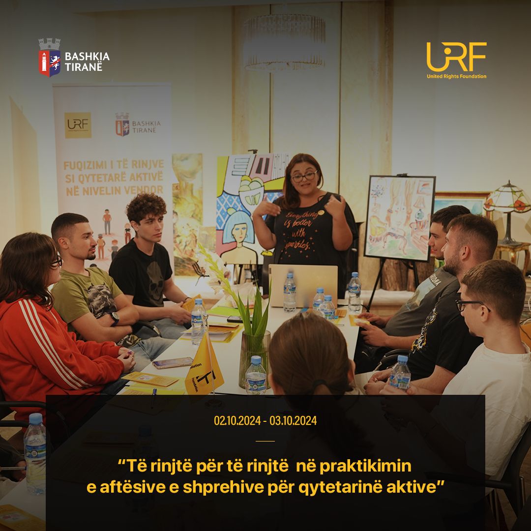 URF zhvillon aktivitetin Mentorime, me tematikë: “ Të rinjtë për të rinjtë në praktikimin e aftësive e shprehive për qytetarinë aktive” me pjesemarrjen e mbi 20 të rinjve.