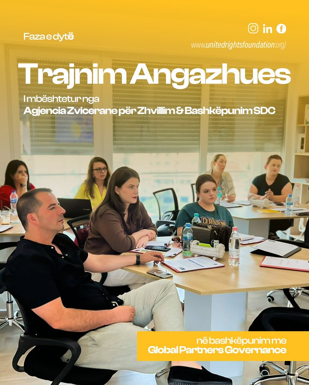 URF zhvilloi fazën e dytë të trajnimit të mbështetur nga Agjencia Zvicerane për Zhvillim dhe Bashkëpunim – SDC, në bashkëpunim me Global Partners Governance.💛